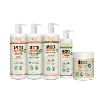 Apse Cosmetics Combing Cream Apse Cosmetics - Kitão Africa Baobab - Shampoo, Conditioner, Gel, Mask, and Leave-in Cream (5 ITEMS)