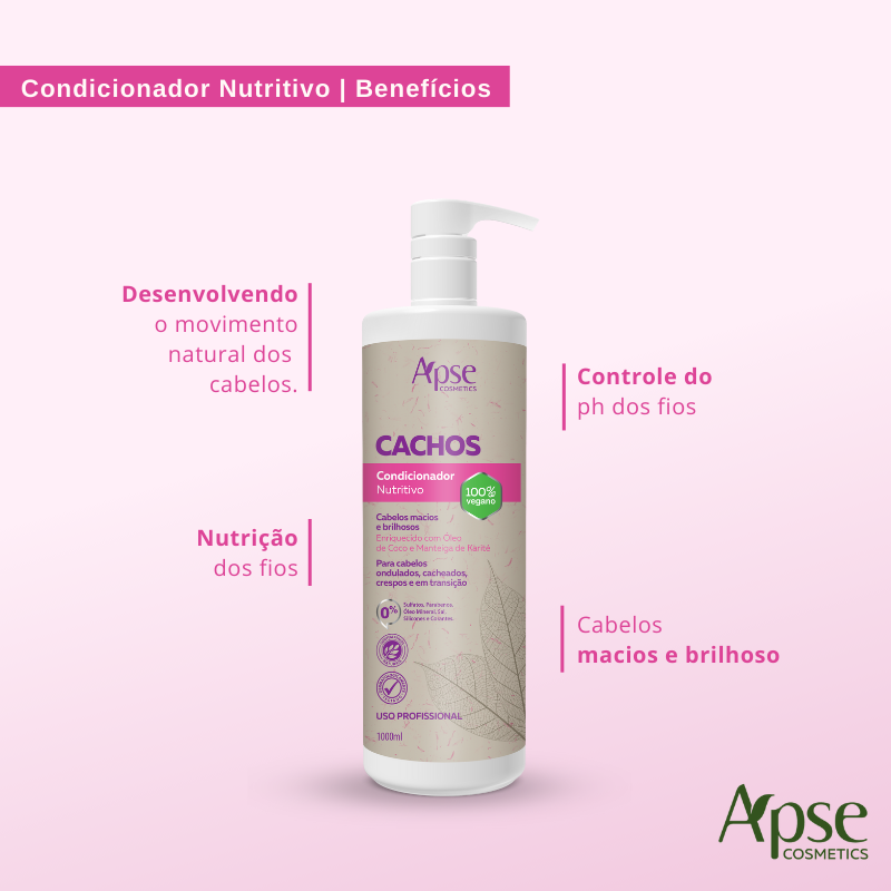 Apse Cosmetics Mousses Apse Cosmetics - Kitão Curls 33.8 fl oz - Shampoo, Conditioner, and Mousse (3 ITEMS)