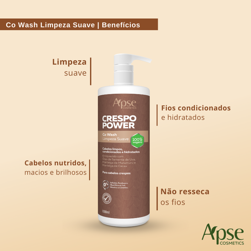 Apse Cosmetics Mousses Apse Cosmetics - Kitão Curly Power - Cleansing + Finishing (Shampoo, Co Wash, Conditioner, Cream, Gelatin, and Mousse) - 6 items